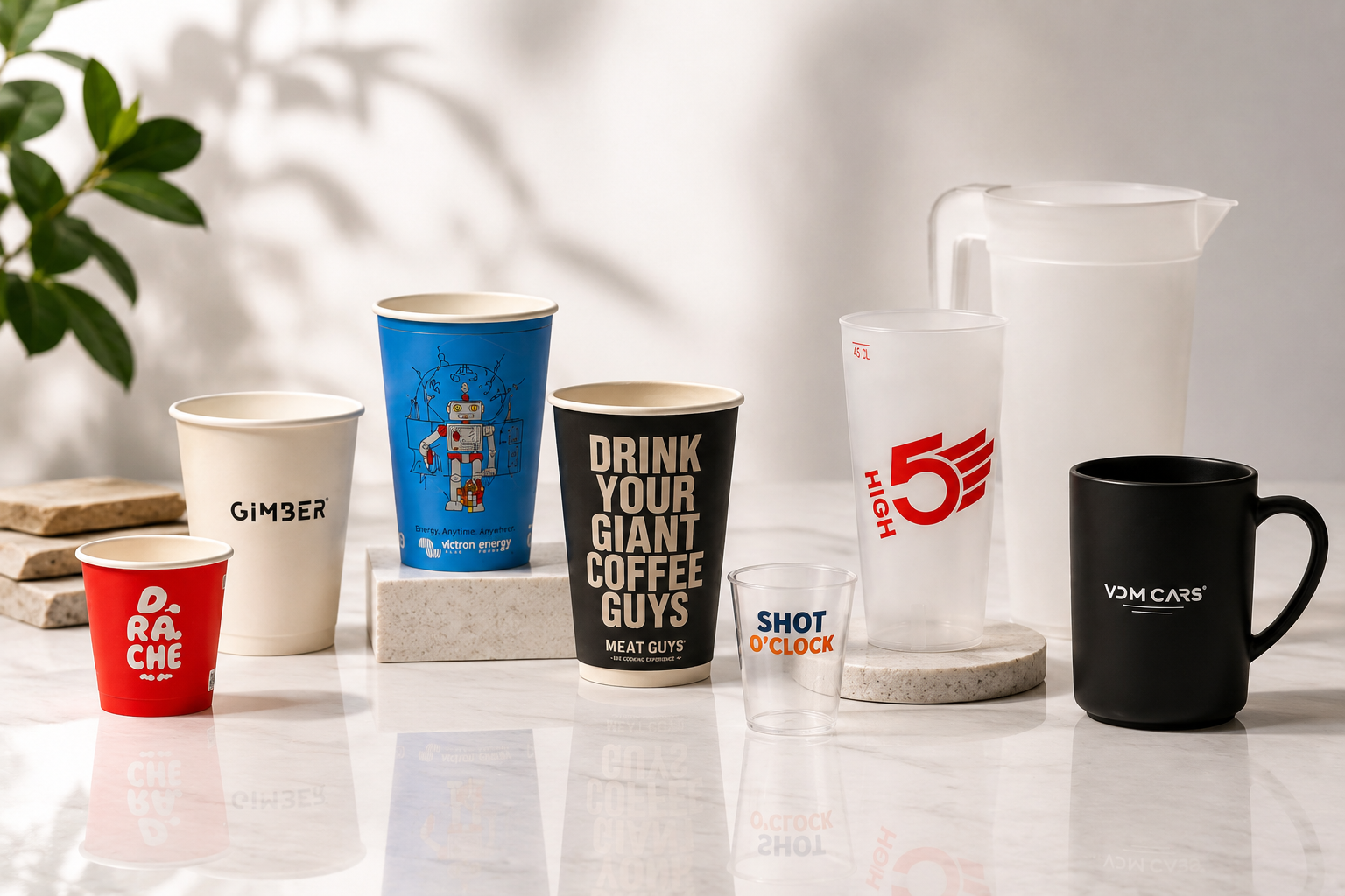 Bedrukte kartonnen koffiebeker van PromoCups